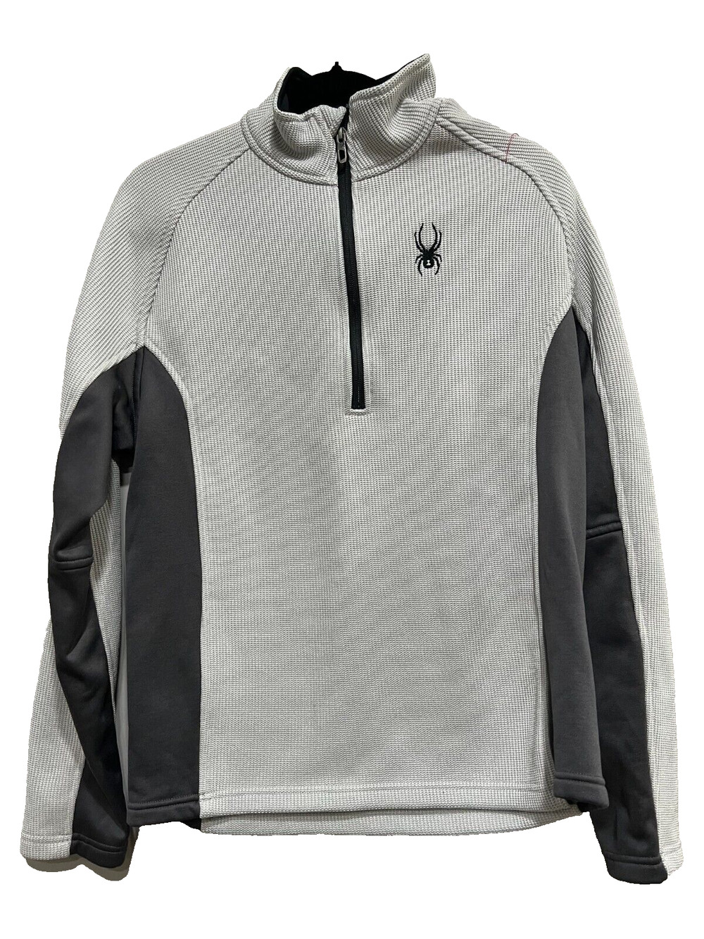 NWOT SPYDER 1/4th Zip waffle knit Fleece Jacket Men's Gray size-M